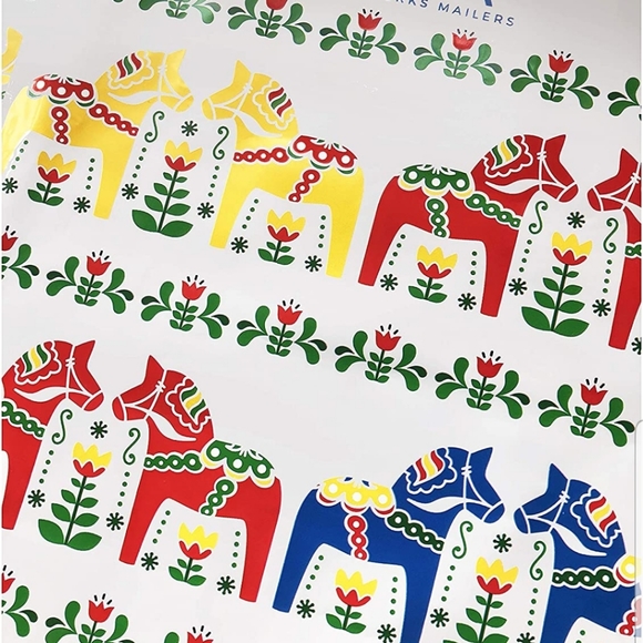 20 ct   White Dala Horse 10 X 13” PREMIUM Poly Mailers  Designer Shipping - Picture 1 of 9